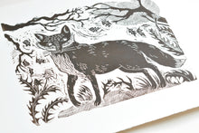 Load image into Gallery viewer, Fox in thistles
