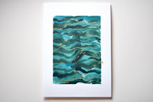Load image into Gallery viewer, Original Blue water monoprint

