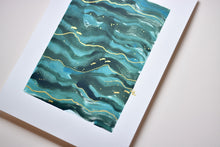Load image into Gallery viewer, Original Blue water monoprint
