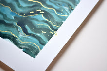 Load image into Gallery viewer, Original Blue water monoprint
