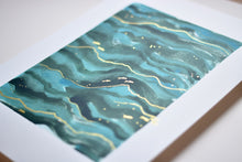 Load image into Gallery viewer, Original Blue water monoprint
